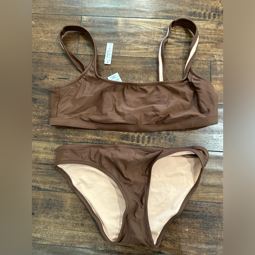 Madewell brown bikini. NWT. XL top and medium bottom.